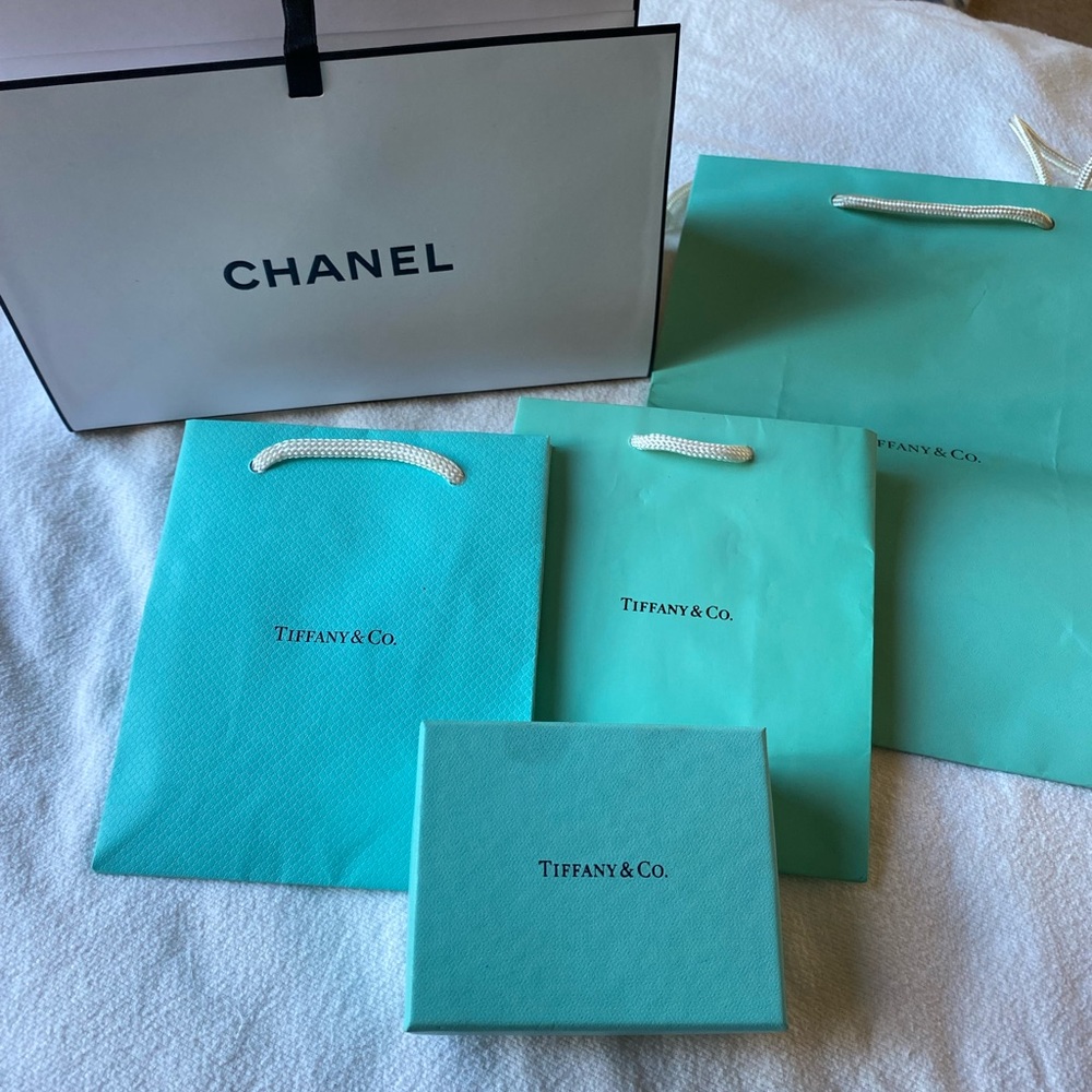 Chanel with Tiffany bags